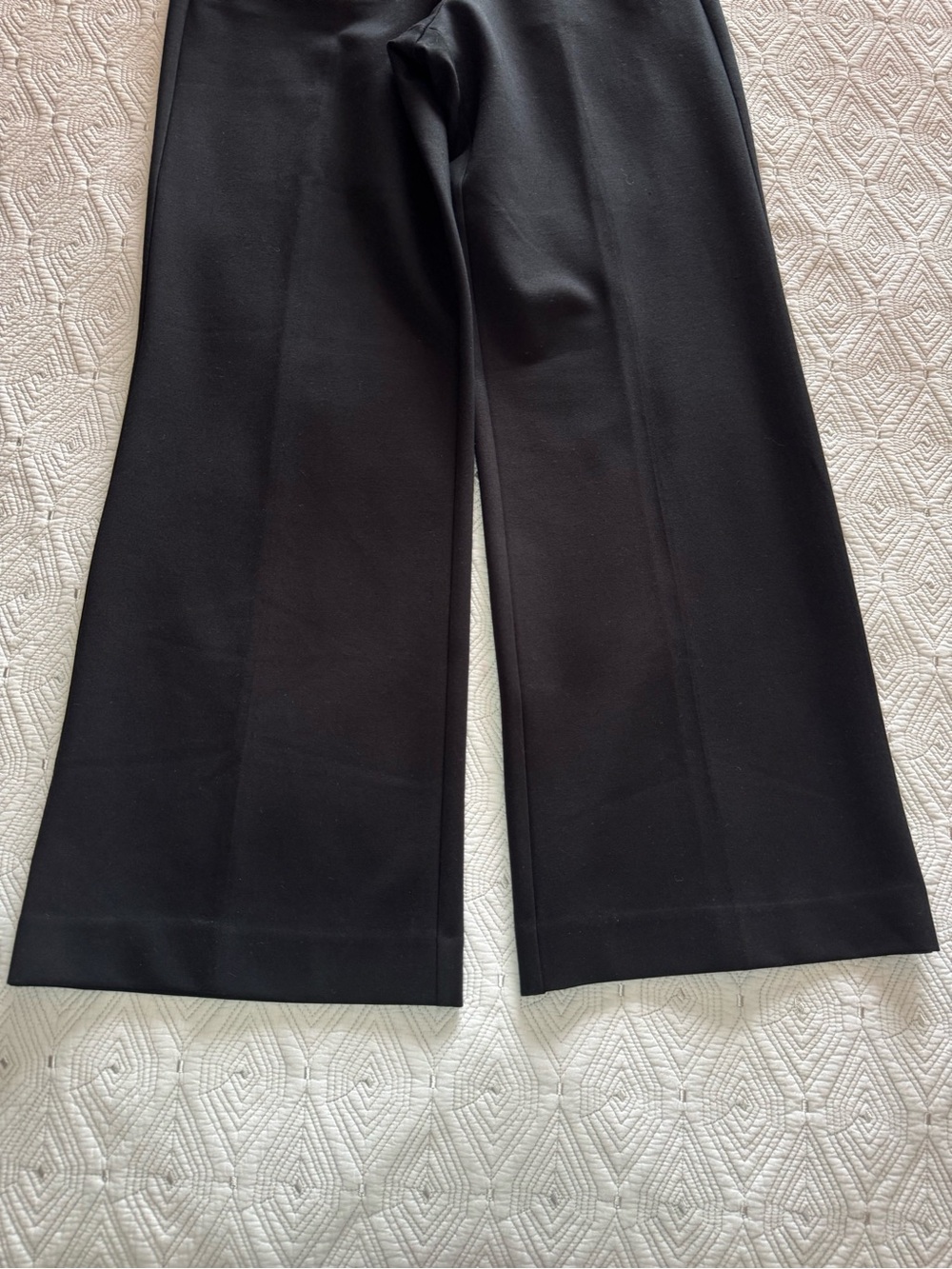 Boden Belgravia Ponte Pants Black Wide Leg Trousers Size 8 - Picture 6 of 15